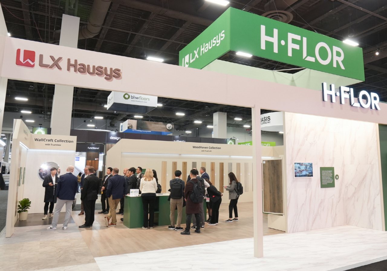 LX Hausys' exhibition booth at the International Surface Event 2024 held in Las Vegas this week (LX Hausys)