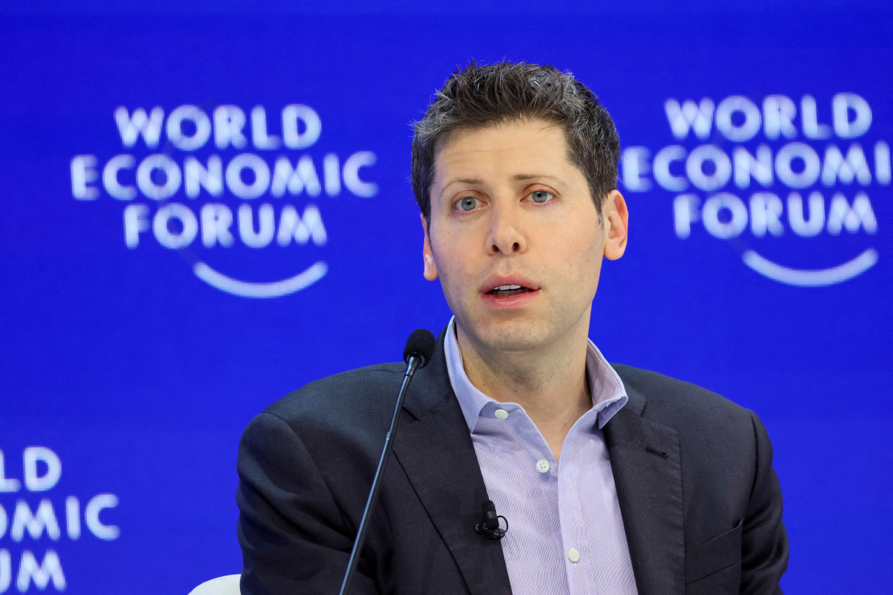 Sam Altman, CEO of OpenAI, attends the 54th annual meeting of the World Economic Forum, in Davos, Switzerland on Jan. 18. (Reuters-Yonhap)