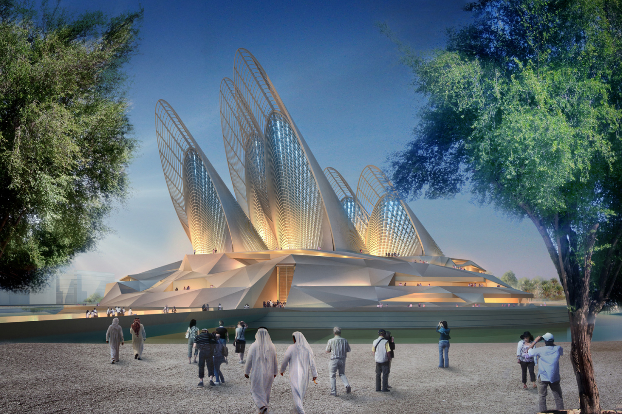 A rendering image of Zayed National Museum (Foster + Partners)