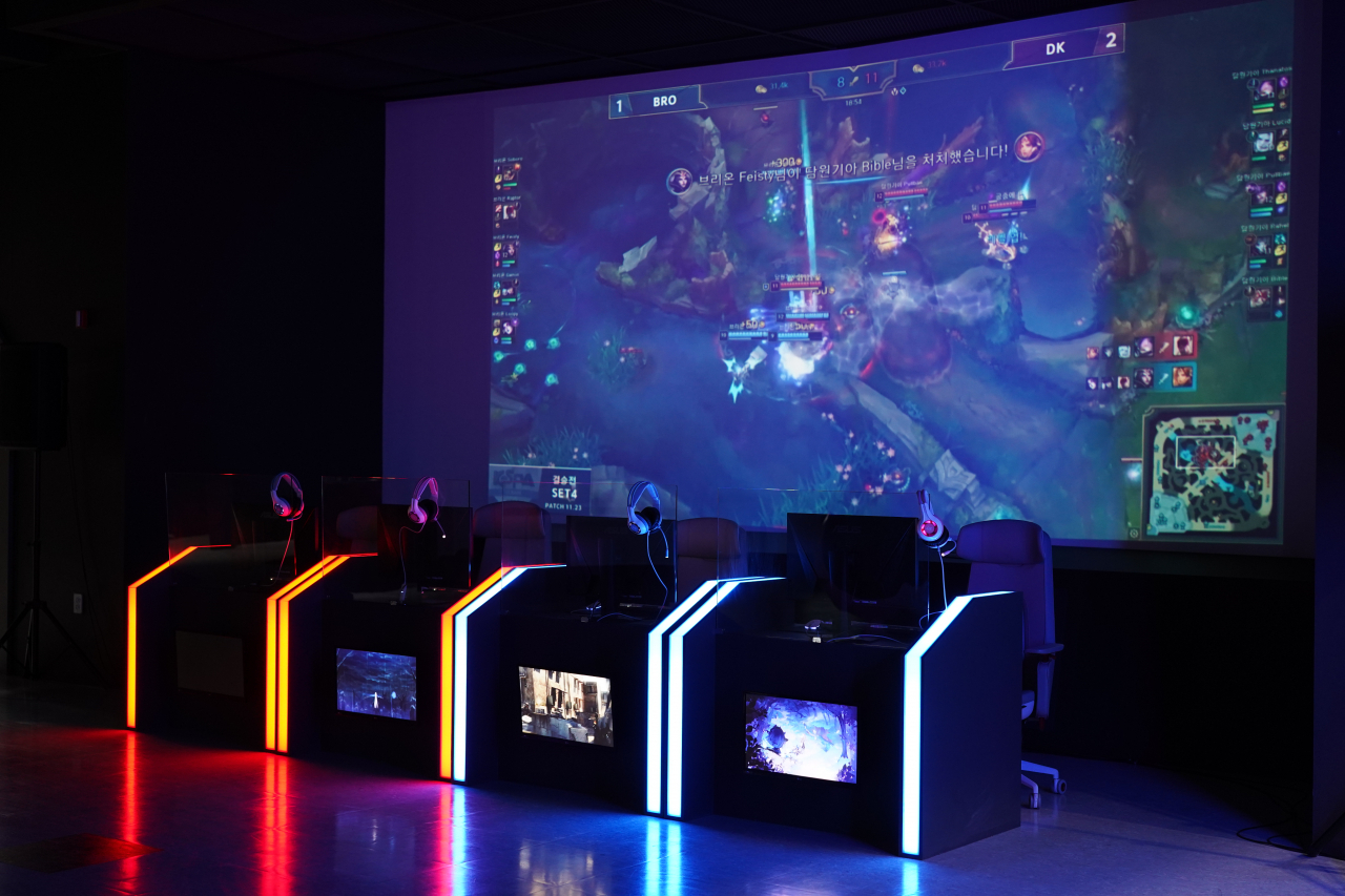 Challenger’s Arena at e-Sports Hall of Fame in Mapo-gu, northwestern Seoul. (Lee Si-jin/The Korea Herald)