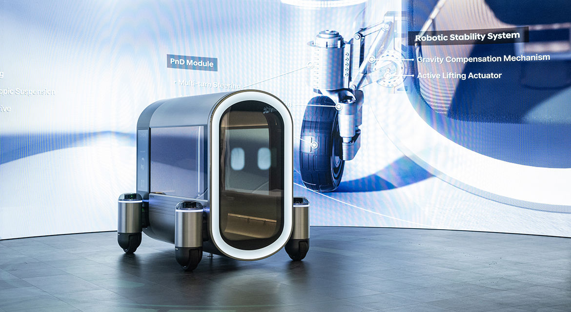 Hyundai's Digital Curated Experience exhibited at CES 2024 last month is a hydrogen-powered personal mobility platform that offers customized services. (Hyundai Motor Group)