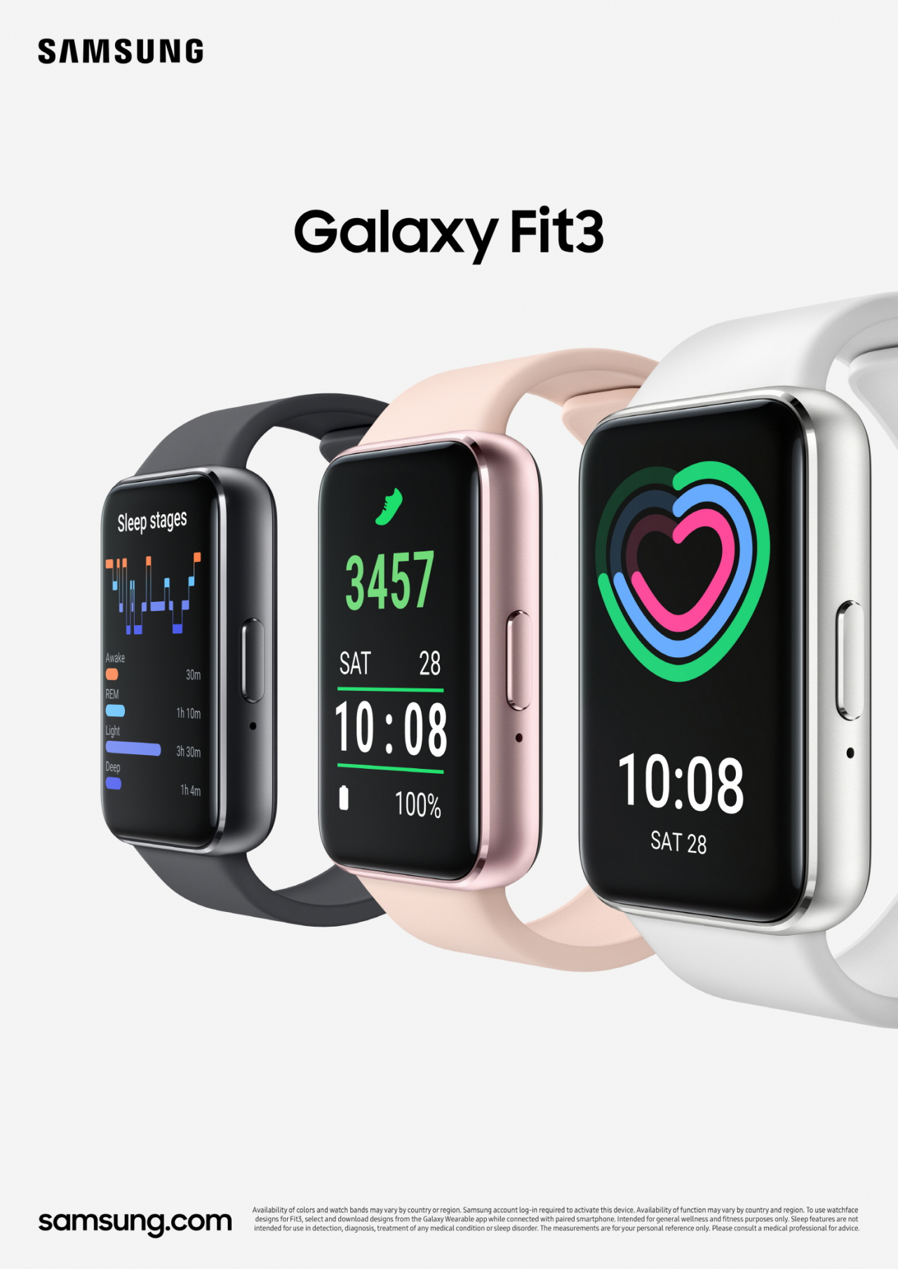 Samsung Electronics' new fitness band Galaxy Fit3 (Samsung Electronics)