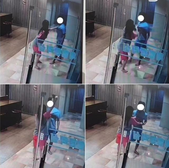 This video shared on social media shows a woman catching a man who secretly filmed bodies of women inside a bathroom at a jimjilbang in eastern Seoul. (Instagram)