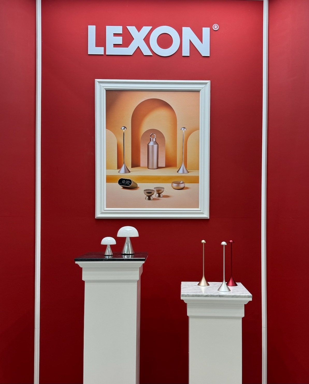 Lamps by French brand Lexon at the 2024 Seoul Living Design Fair at Coex in southern Seoul on Wednesday. (Dooresaem)