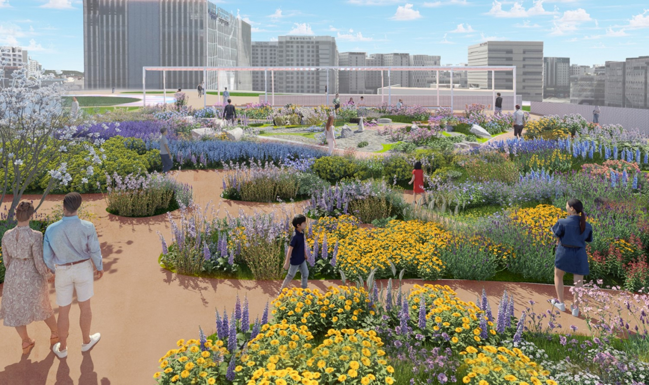 A rendering of a flower garden installed in an unused plot of land in Magok-dong, Gangseo-gu in western Seoul (Seoul Metropolitan Government)