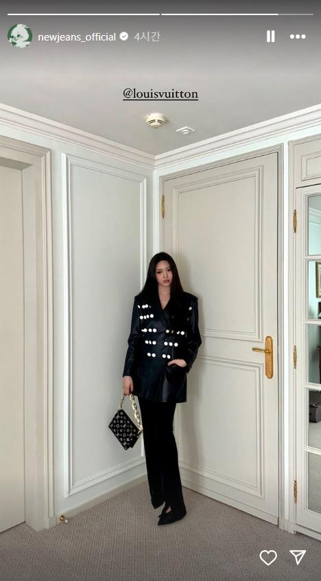 Hyein of NewJeans in Paris for Paris Fashion Week F/W 2024 (NewJeans' Instagram account)
