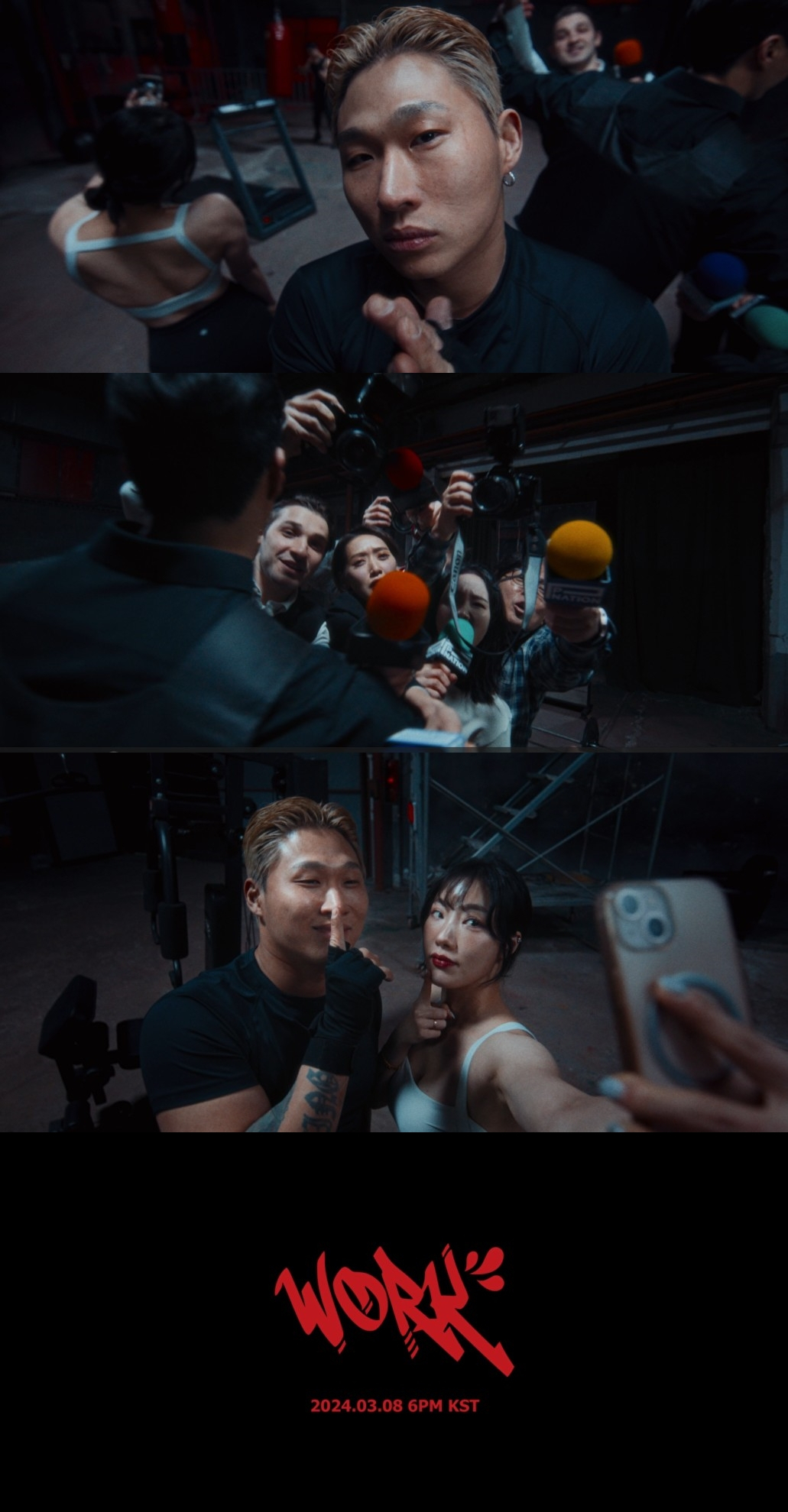 Teaser images of the music video for 
