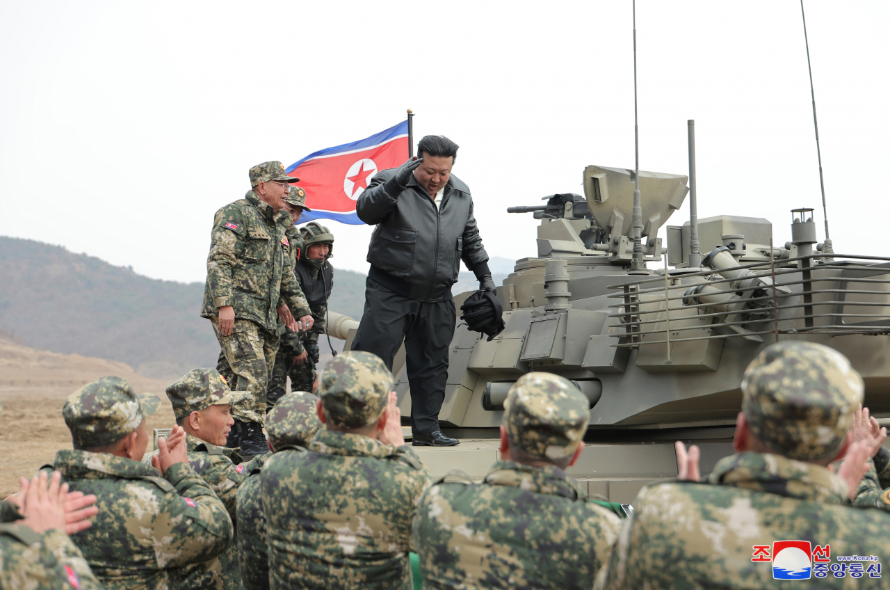 North's leader Kim Jong-un guides 