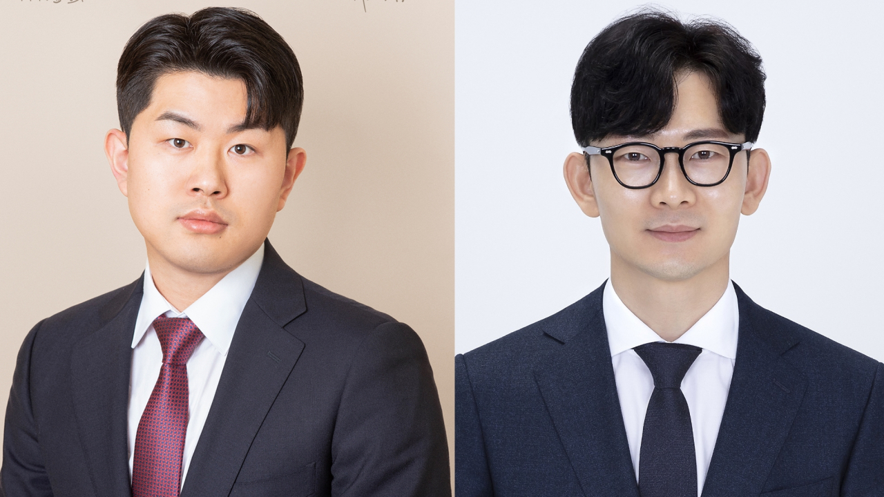 Kim Gum-hyok (left) and Park Choong-kwon are two of three North Korean defectors seeking a National Assembly seat as proportional representatives in the April 10 general election.