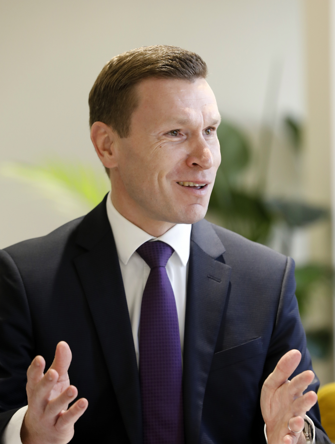 Mercedes-Benz Korea CEO Mathias Vaitl speaks to reporters from the Korea Automobile Journalists Association in Seoul on Wednesday. (Mercedes-Benz Korea)