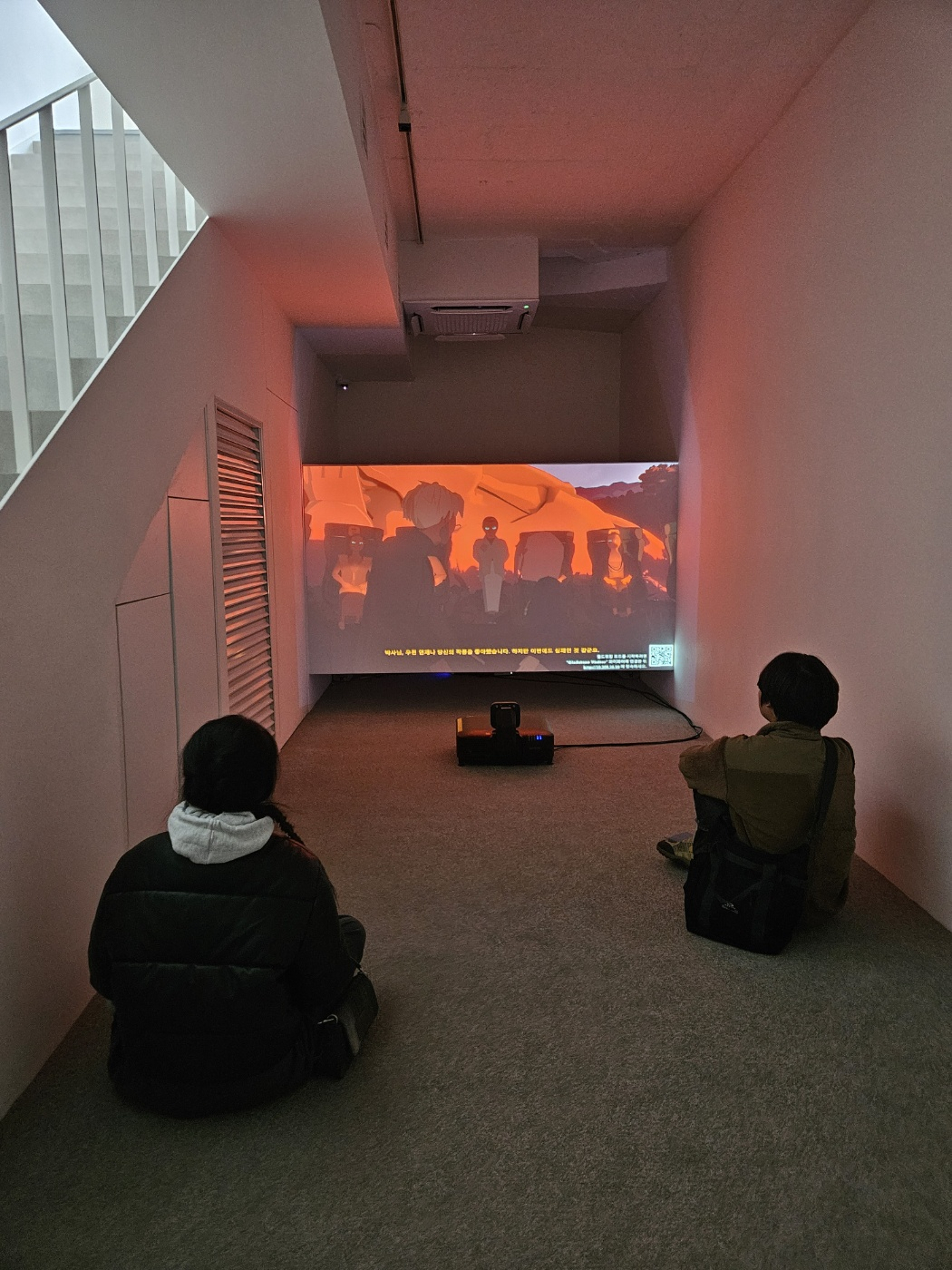 Visitors watch “Life After BOB: The Chalice Study Experience (LABX)
