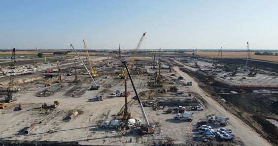 Samsung Electronics' semiconductor fabrication plant is in construction in Taylor, Texas. (Samsung Electronics)