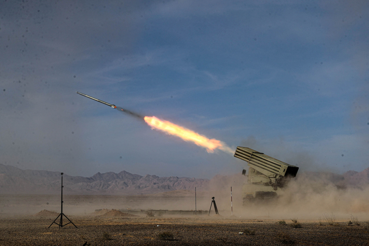 FA missile is launched during a military exercise in Isfahan, Iran, October 28, 2023. (Reuters-Yonhap)