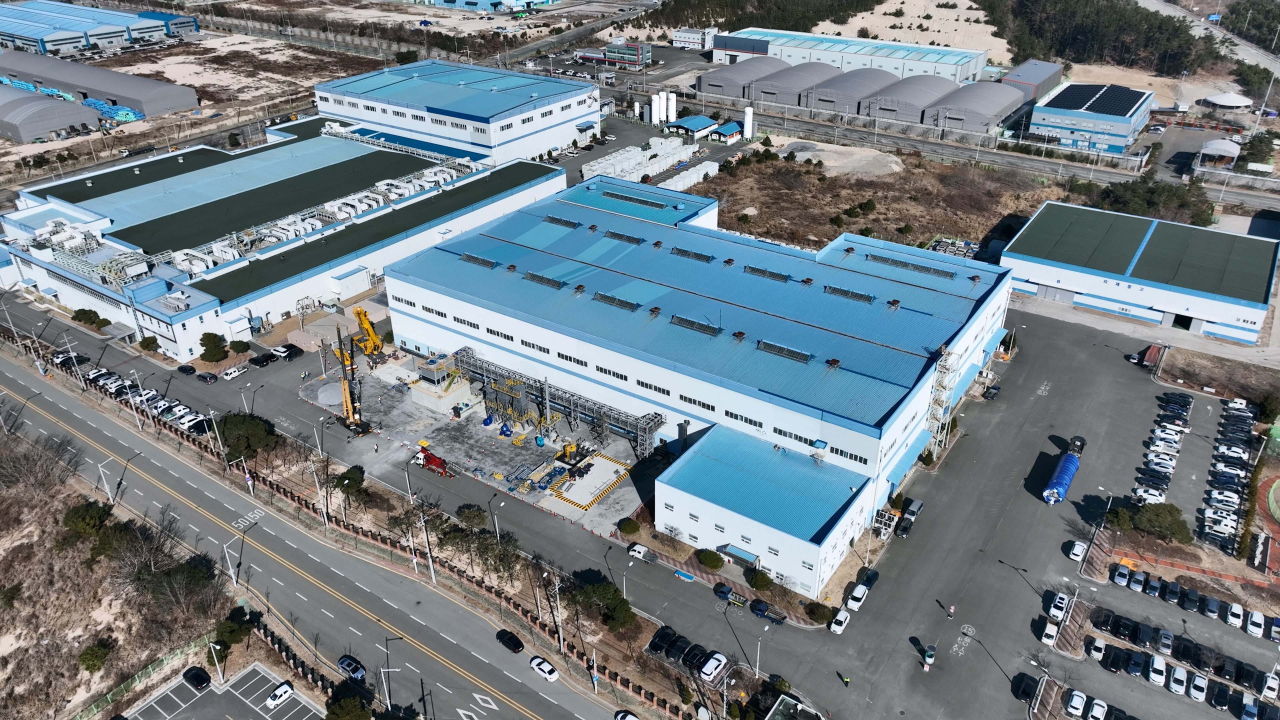 Posco's silicon anode material plant at the Yeongil Bay industrial complex in Pohang (Posco Group)