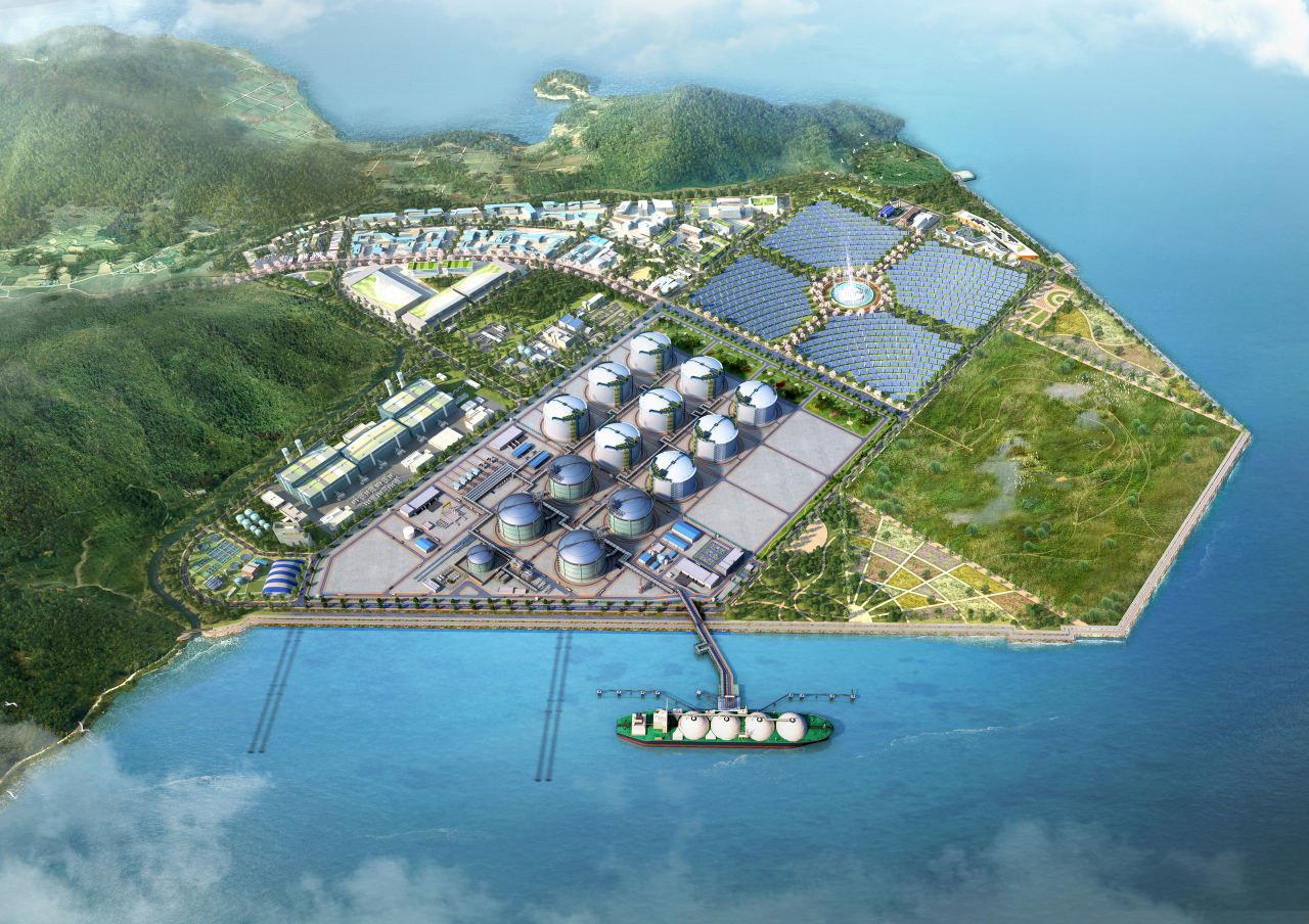 The aerial view of the Northeast Asia LNG Hub Terminal (GS E&C)