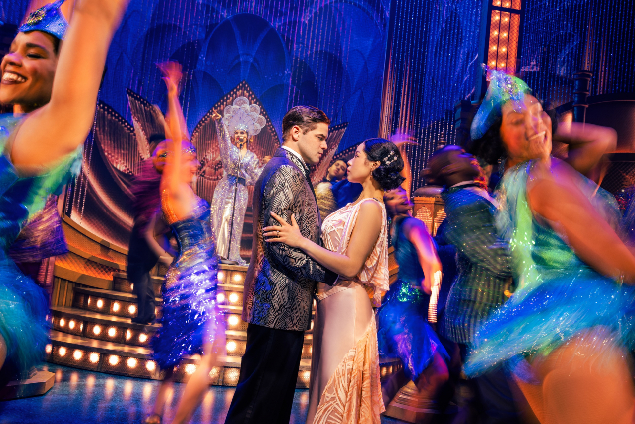 "The Great Gatsby," a musical that opened Thursday in New York, features Jeremy Jordan as Jay Gatsby and Eva Noblezada as Daisy Buchanan. (OD Company)