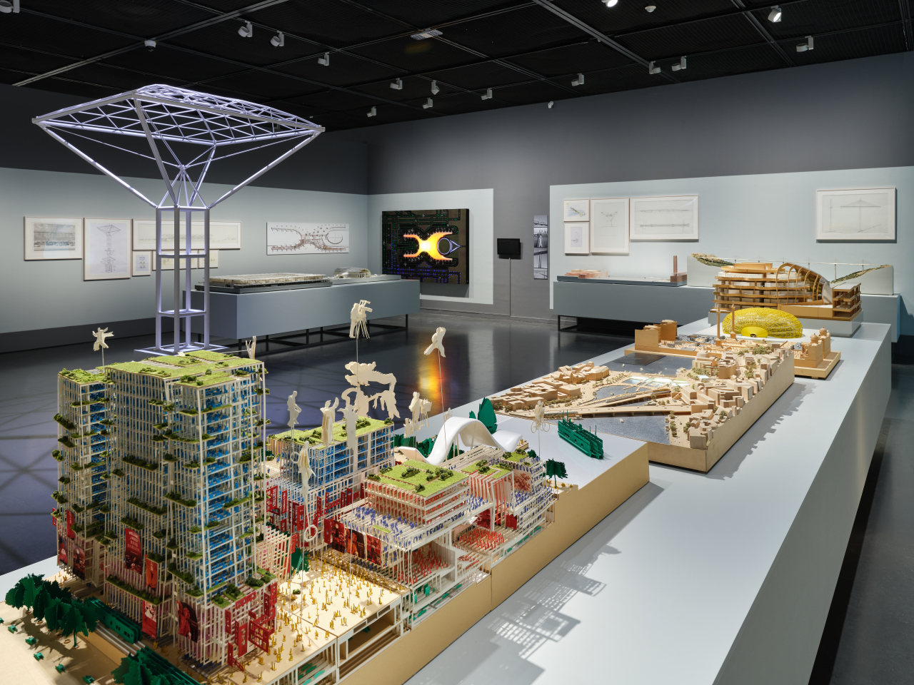 An installation view of “Future Positive: Norman Foster, Foster + Partners” at Seoul Museum of Art (Courtesy of the museum)