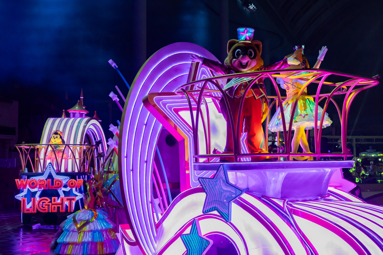 Lotte World Adventure's iconic character Lotty performs in 