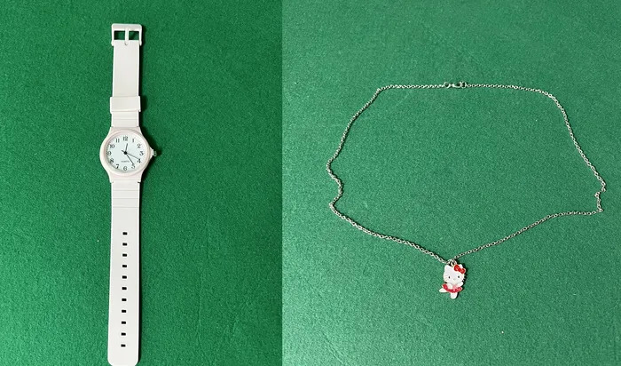 A child watch and necklace containing harmful substances sold by Chinese e-commerce platforms Shein and AliExpress (Korea Conformity Laboratories)