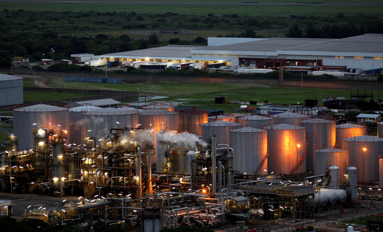A general view of part of the South African Petroleum Refinery (SAPREF) is seen in Durban on November 29, 2011. (Reuters)