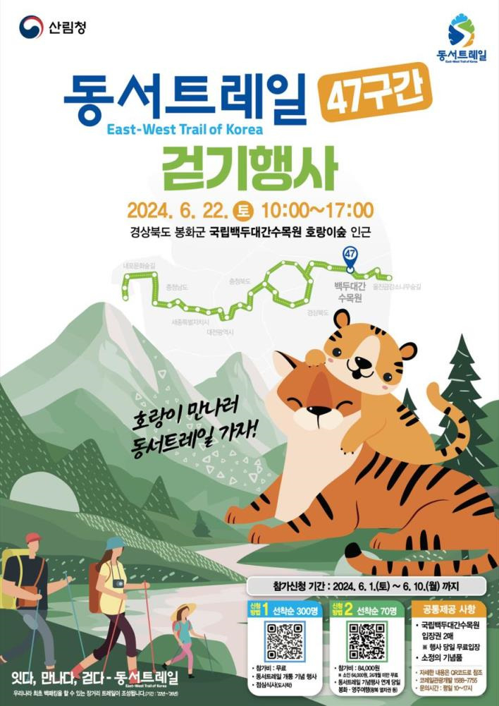 Poster image of East-West Trail of Korea train tour (Korail Tourism Development)