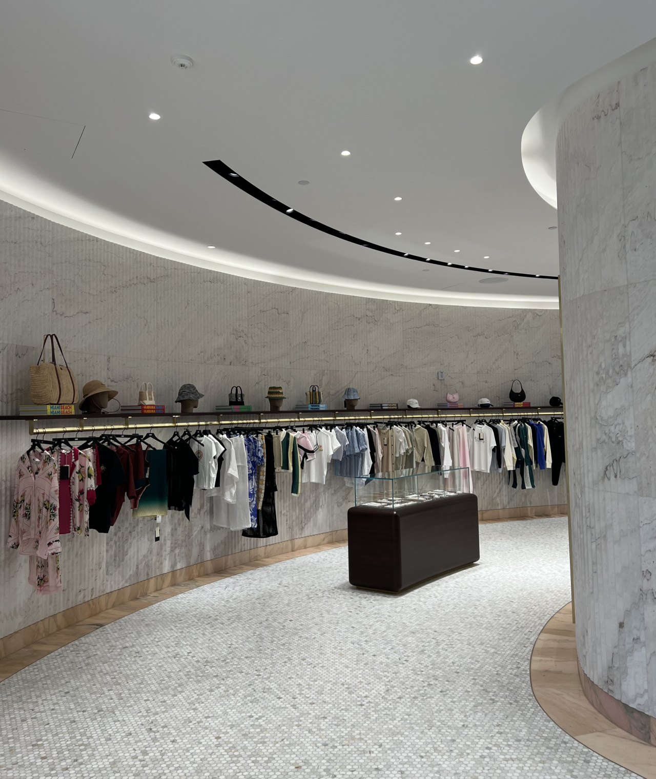 Clothes are displayed on the second floor of Kith Seoul store in Seoul on June 13. (Kim Jae-heun/The Korea Herald)