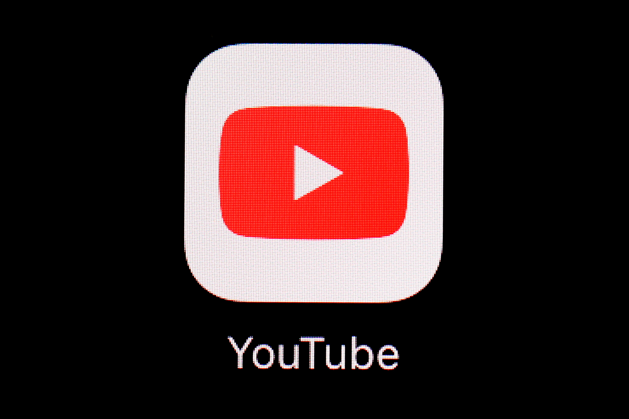 The YouTube app is seen on an iPad (AP-Yonhap)