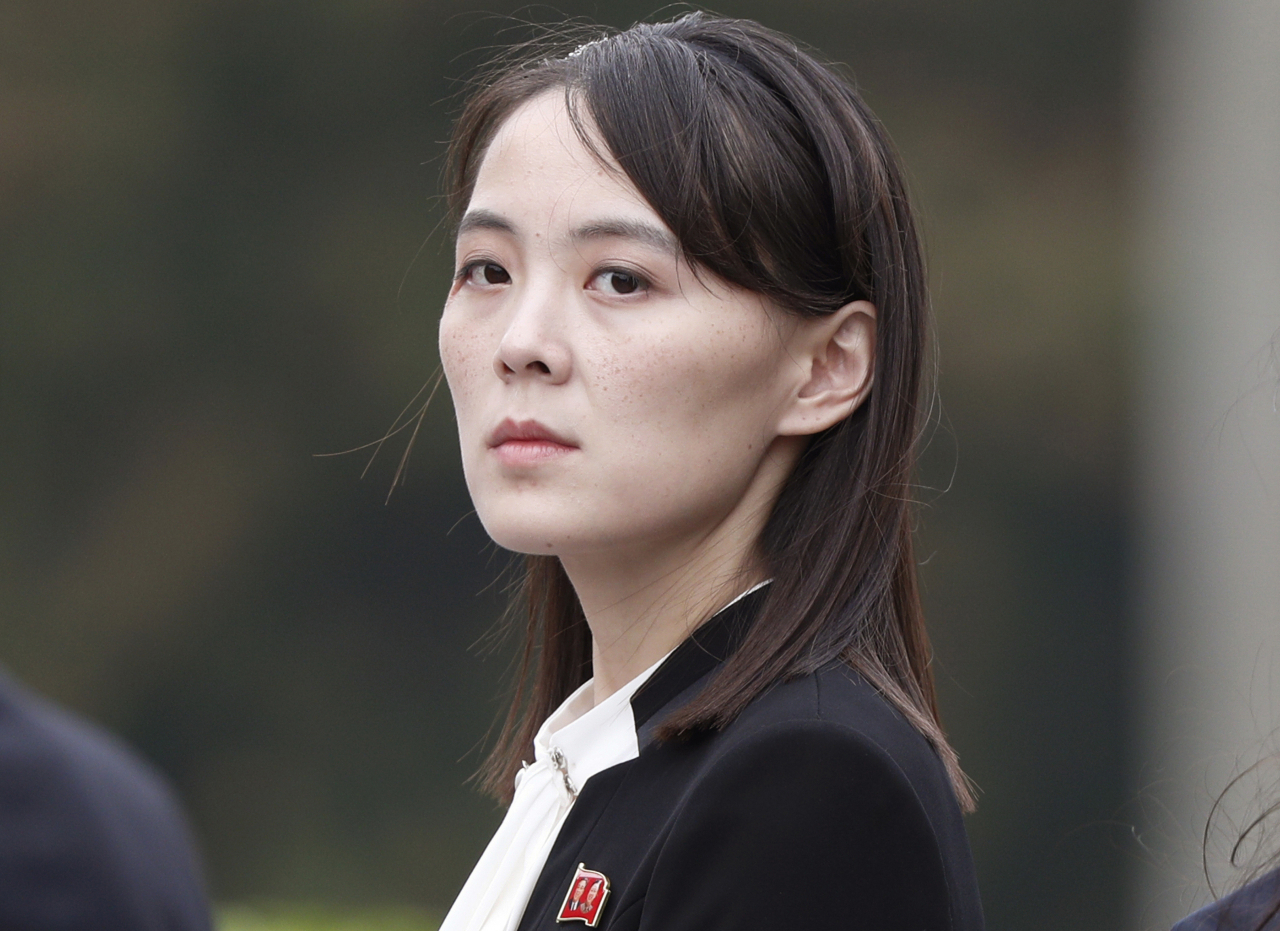 This photo, taken Jun. 10, shows Kim Yo Jong, sister of North Korea's leader Kim Jong Un, attending a wreath-laying ceremony at Ho Chi Minh Mausoleum in Hanoi, Vietnam, Mar. 2, 2019. (AP-Yonhap)