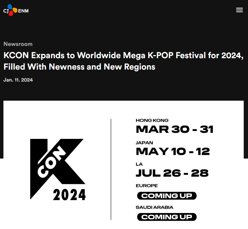 [Exclusive] KCON Saudi Arabia canceled this year sourceThe Korea