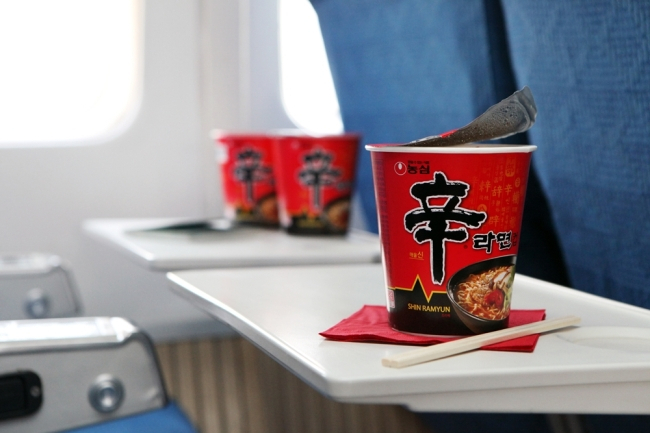 Nongshim’s Shin Ramyun served onboard (Nongshim)