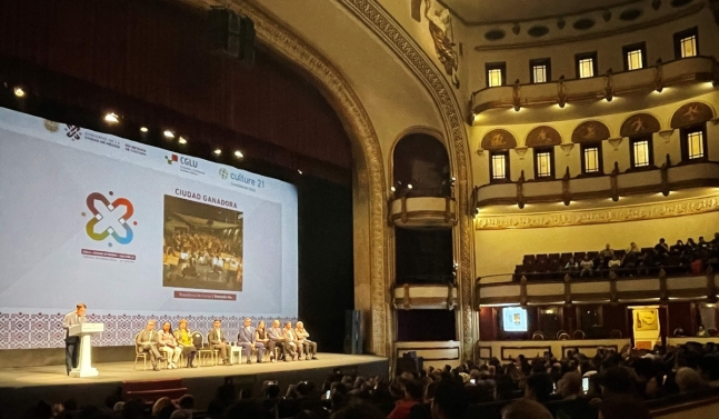 The Gwanak-gu delegation presents its youth culture policies at the 6th United Cities and Local Governments Summit, July 25. (Gwanak-gu Office)