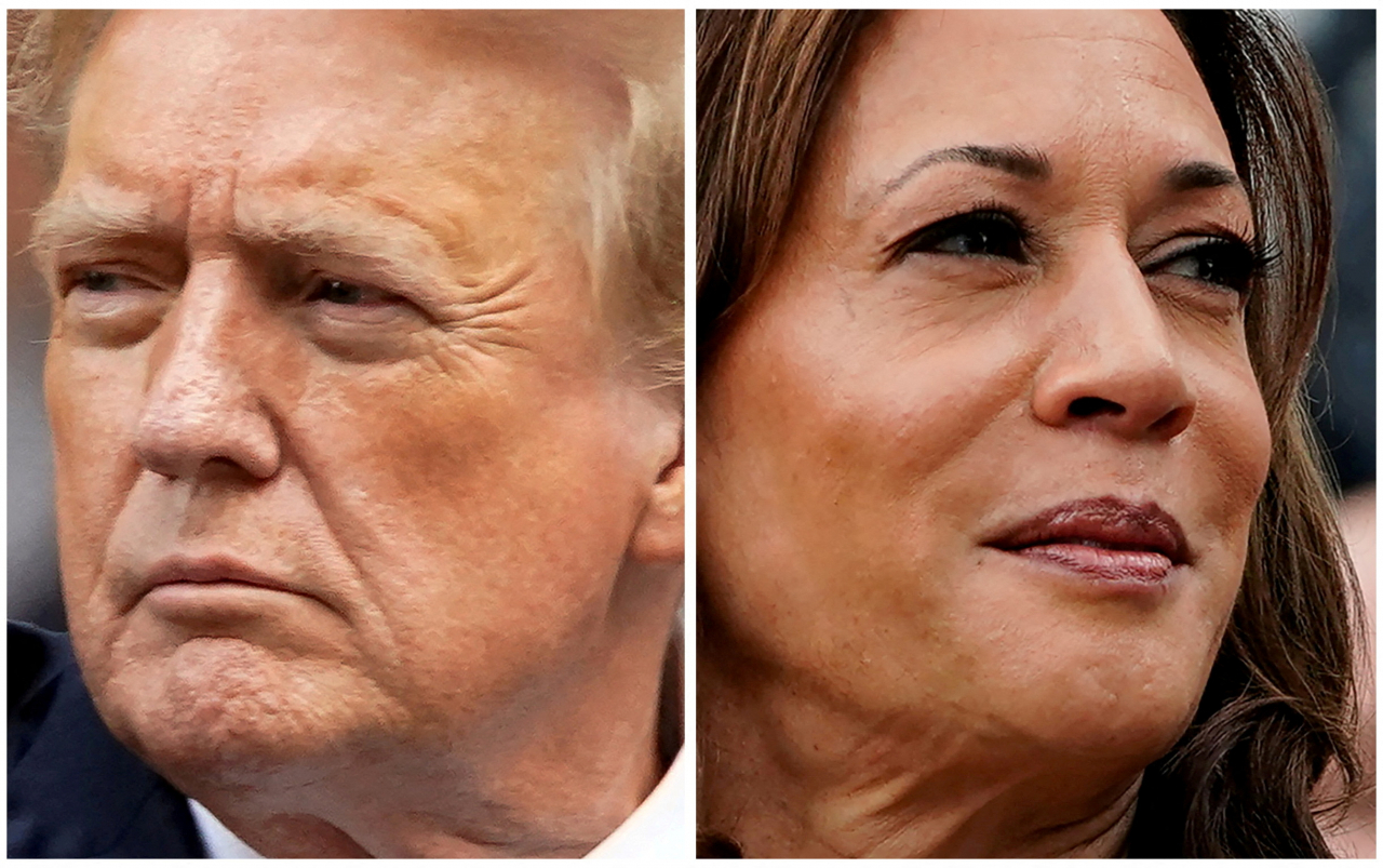 Former US President Donald Trump in New York City, US May 30 and US Vice President Kamala Harris in Washington, US, July 22 in a combination of file photos. (Reuters)