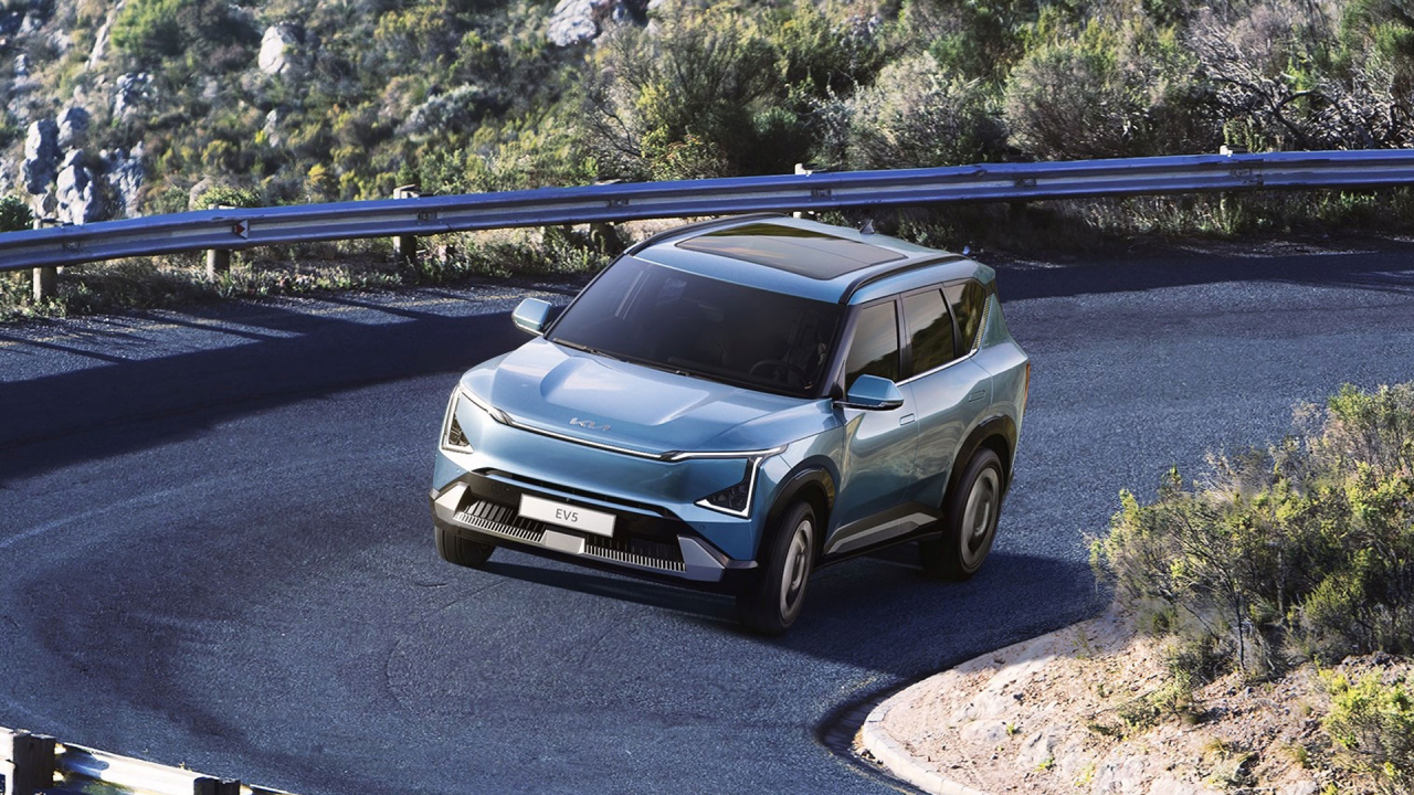 Kia EV5, a mid-size electric SUV currently exclusive to the Chinese market, with a Korean launch anticipated in 2025 (Kia)