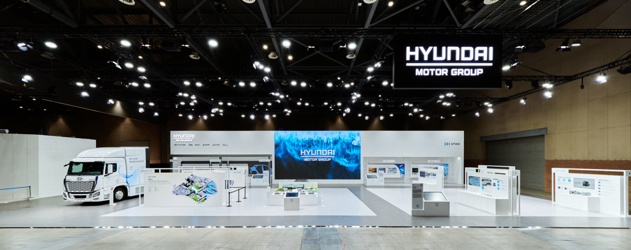 Hyundai Motor Group's exhibition booth at H2 MEET 2024. (Hyundai Motor Group)