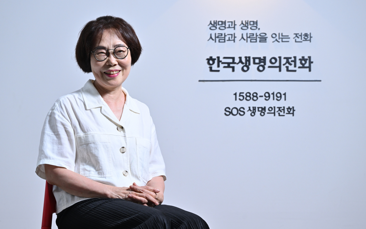 Park In-soon poses for a photograph at the LifeLine Korea office in Seoul. (Im Se-jun/The Korea Herald).