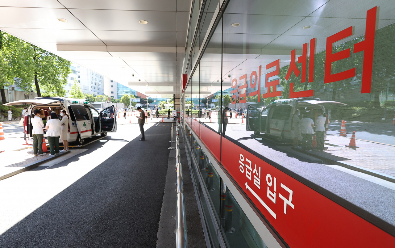 An emergency room of a hospital in Seocho-gu, Seoul is seen in this photo taken Monday. (Yonhap)