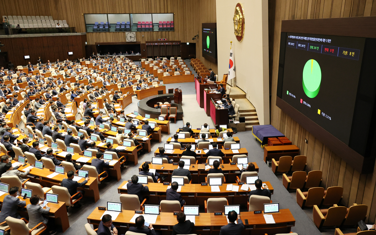 The National Assembly holds a plenary session on Sept. 26, 2024. (Yonhap)