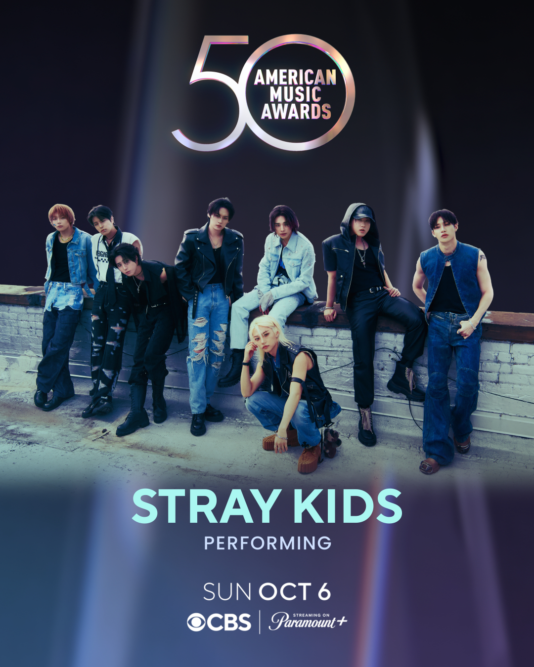 American Music Awards poster of Stray Kids' performance (Dick Clark Productions)