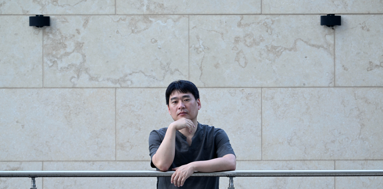 Kim Young-rok, CEO and founder of NineWatt, poses for a photo at Seoul Startup Hub Gongdeok in Mapo-gu, western Seoul, on Sept. 26. (Im Se-jun/The Korea Herald)