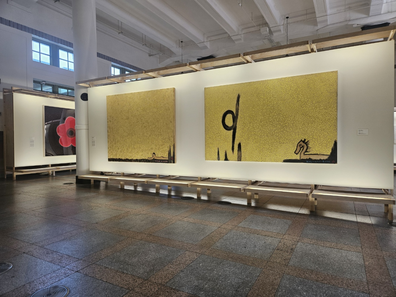 An installation view of the exhibition “The Rhapsody of Life: A Half-Century Art Archive of Kim Byung-jong” at Culture Station Seoul 284 in Seoul (Park Yuna/ The Korea Herald)