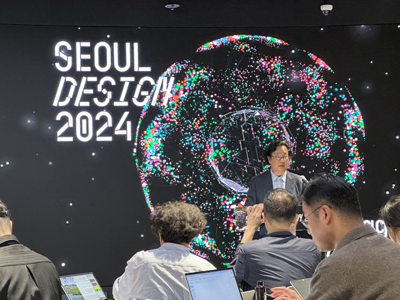 Cha Kang-heui, CEO of Seoul Design Foundation, speaks during a press conference on Seoul Design 2024 at Dongdaemun Design Plaza on Thursday. (Lee Jung-joo/The Korea Herald)