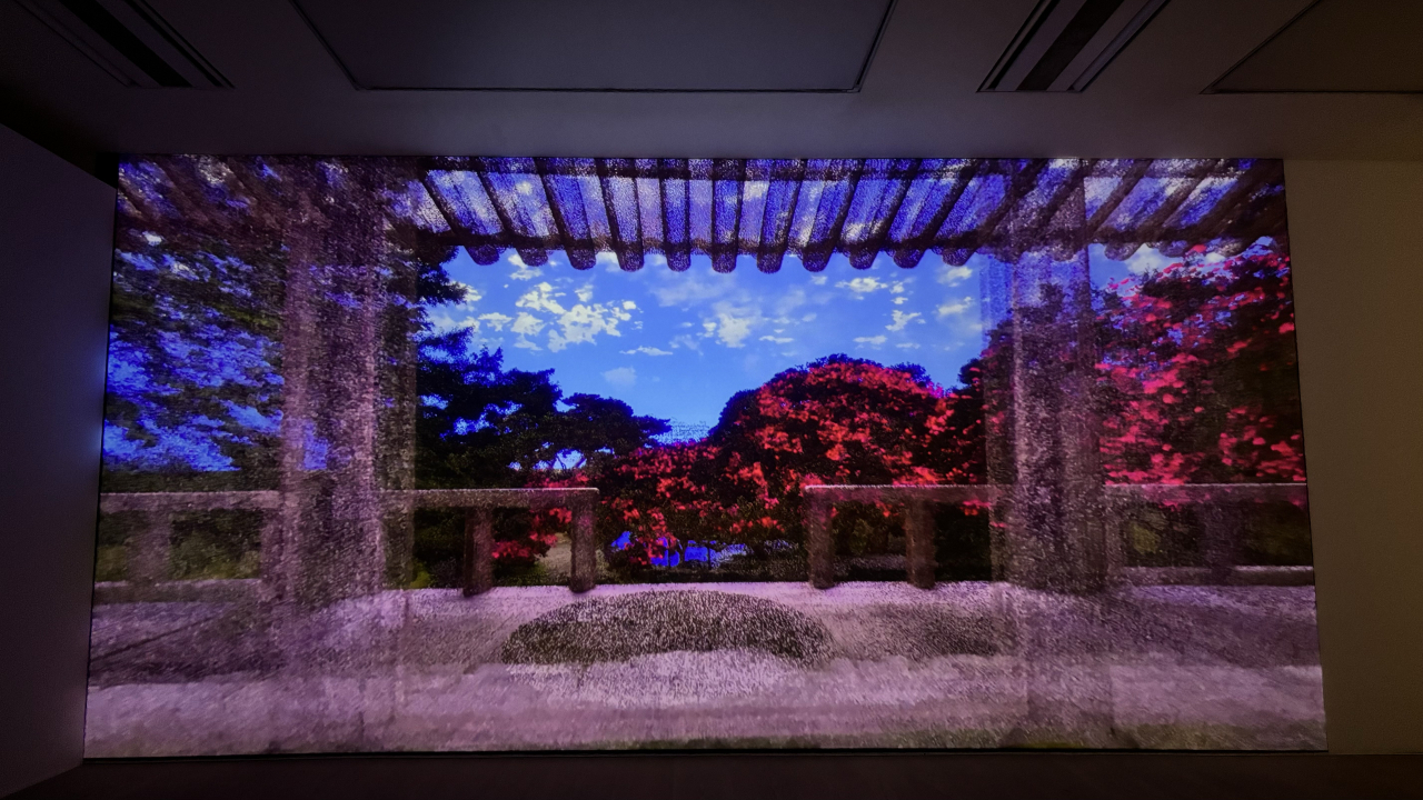 A Byeolseo garden from the Joseon period is digitally represented at Saatchi Gallery in London. (Korea Heritage Service)