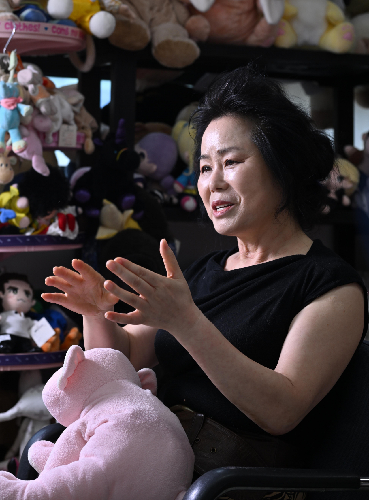 Kim Kap-yeon, CEO of ToyTalez, talks during her interview with The Korea Herald on Aug. 27. (Im Se-jun/The Korea Herald)