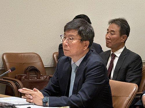 Kim Euy-whan, South Korean consul general in New York, attends the annual parliamentary audit at the South Korean Permanent Mission to the United Nations in the same U.S. city, in this Oct. 13, 2024, file photo. (Yonhap)