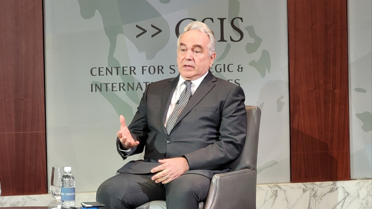 US Deputy Secretary of State Kurt Campbell speaks during a forum co-hosted by the Center for Strategic and International Studies (CSIS) and the Korea Foundation in Washington on Monday.