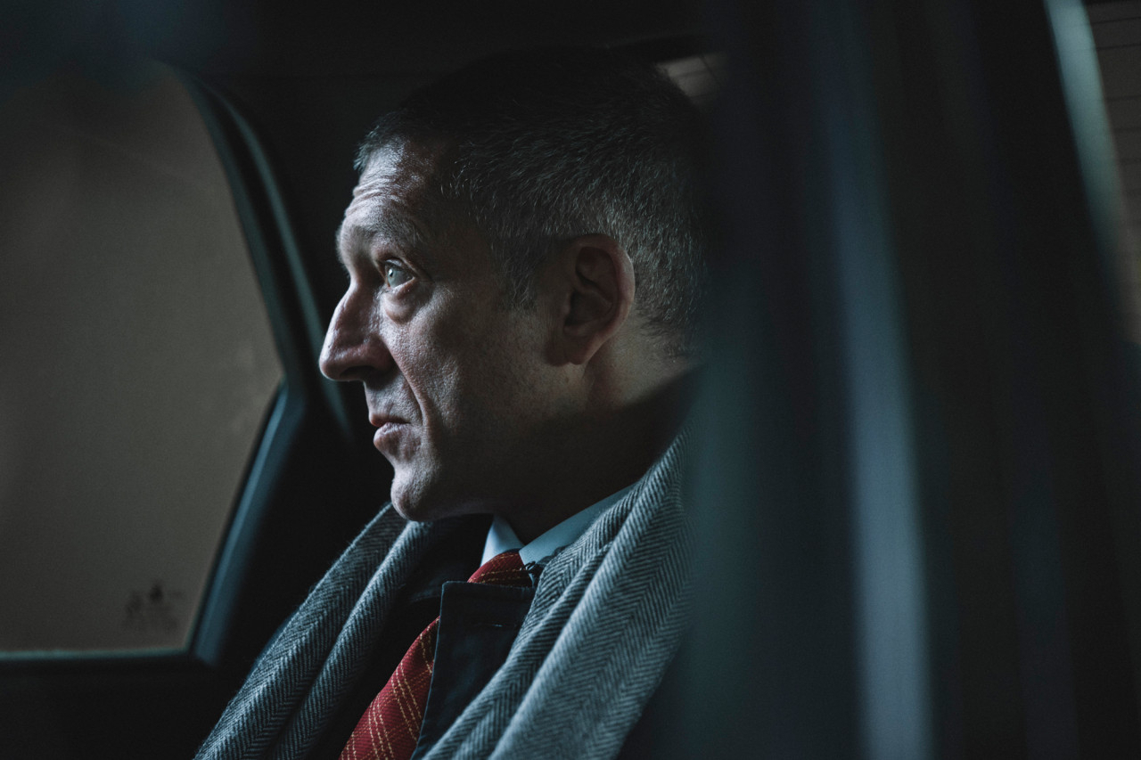 Vincent Cassel stars as the IMF’s managing director in the film “Default.” (CJ ENM)