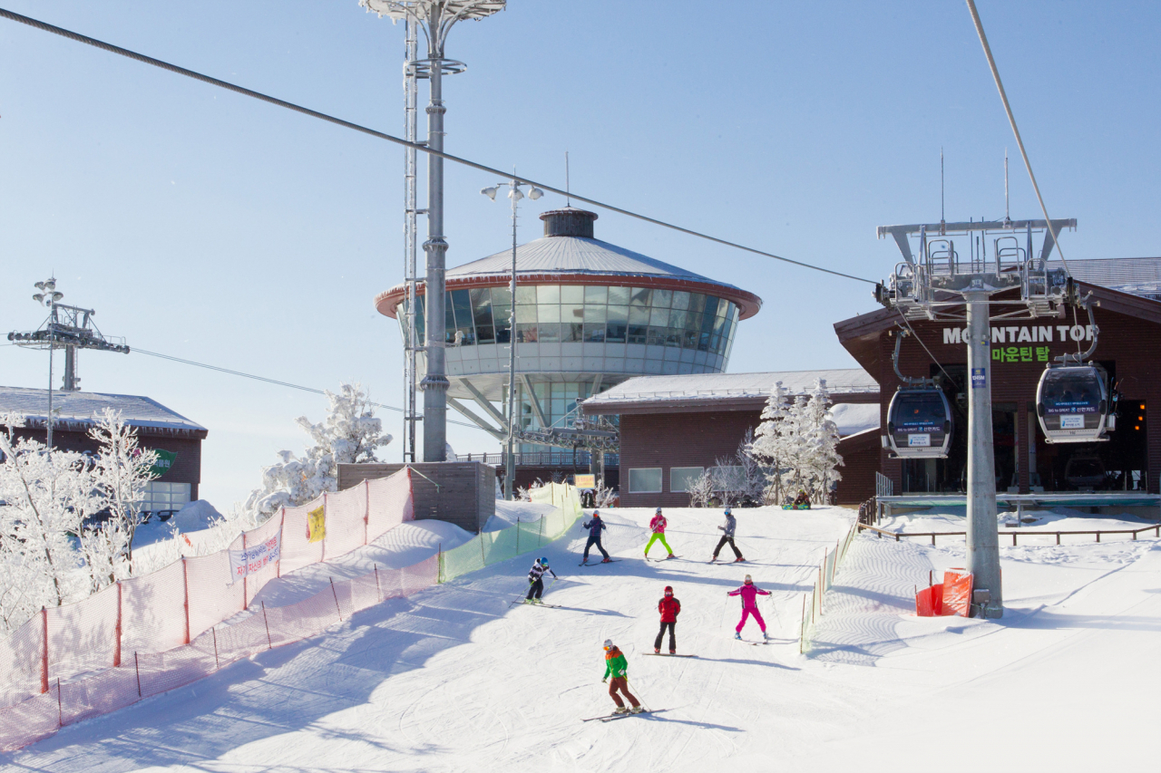 Slopes of High1 Resort in Jeongseon, Gangwon Province (Kangwon Land)