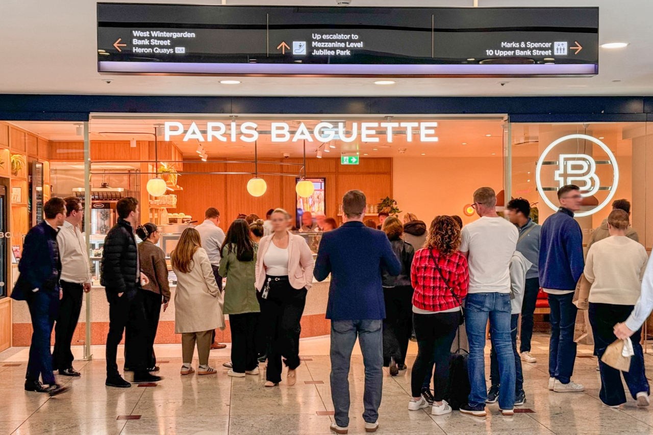 Paris Baguette's first franchise store in the UK, located in Canary Wharf, London. (SPC Group)