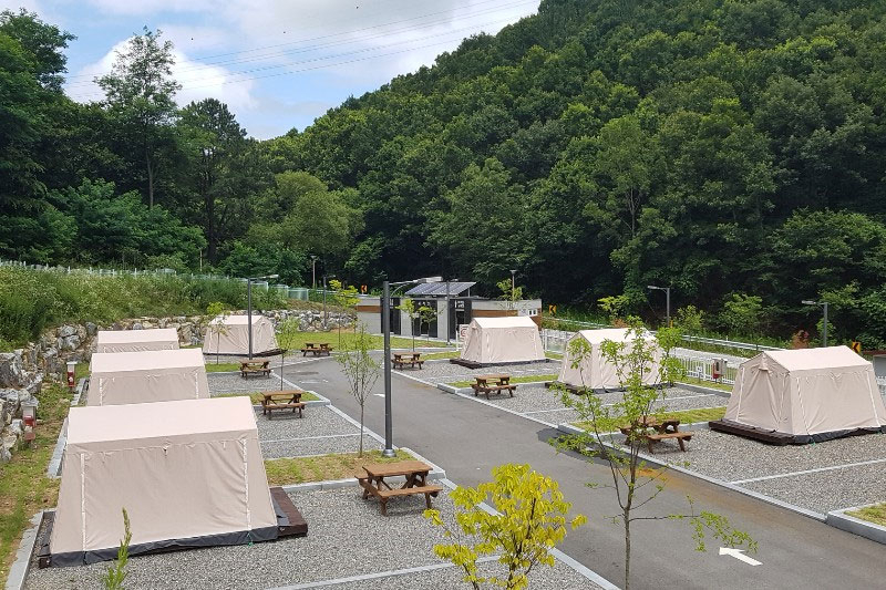 The Jeonwolsan camping site in Sejong (Sejong Facilities Corporation)