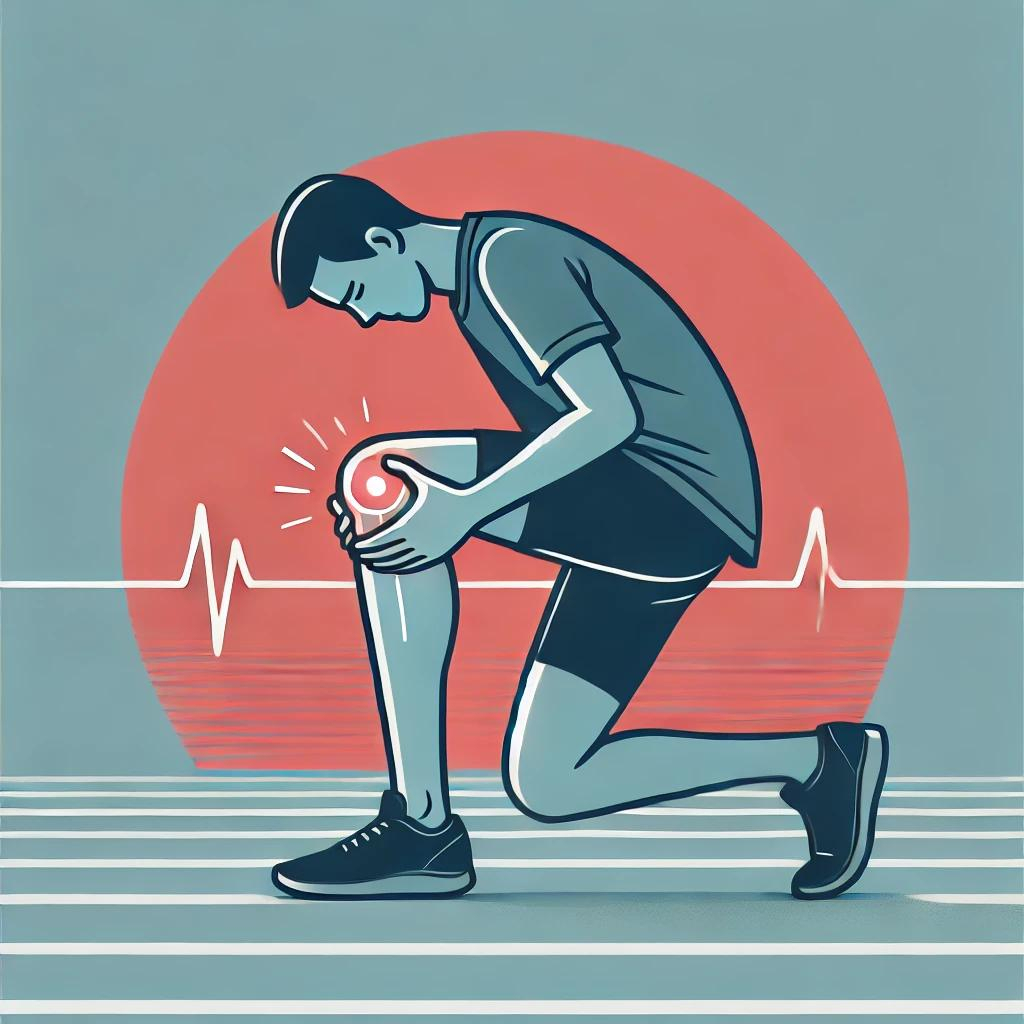 A therapist at an orthopedic clinic in Seoul said his clinic is getting a growing number of amateur runners who visit there with knee, ankle or foot injuries.(Image generated by OpenAI's DALL-E)